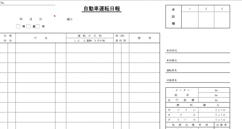 運転日報の書き方とpdf エクセルテンプレート集 Smartdrive Magazine