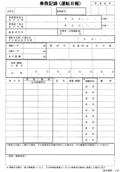 運転日報の書き方とpdf エクセルテンプレート集 Smartdrive Magazine